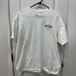 Hard Rock Cafe Boston White Tee with‎  Logo